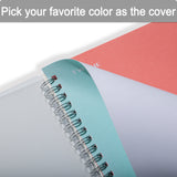 TWONE 4-Pack Spiral Notebooks, 10 x 7 Inches with 70 Sheets, 140 Grid Paper, Ideal for Math and More