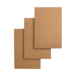 Soft Eco-Friendly Kraft Memo Notebooks - Set of Three - 210 millimeters by 140 millimeters - 60 Sheets of Paper - Perfect for Note-Taking, Sketching, Journaling and Travel
