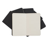 TWONE Pocket Notebook, 6 Pack Softcover Mini Notebooks 3.5" x 5.5" Black Notebook Small Memo Notepad for Men Women Kids Traveler Author, 30 Sheets,60 Pages