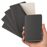 TWONE Pocket Notebook, 6 Pack Softcover Mini Notebooks 3.5" x 5.5" Black Notebook Small Memo Notepad for Men Women Kids Traveler Author, 30 Sheets,60 Pages