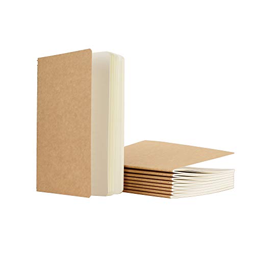 TWONE 9 Pack Kraft Brown Soft Cover Notebook Journals A5 Size